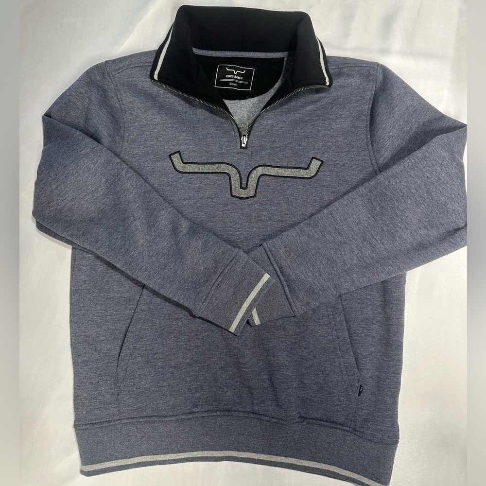 Kimes Ranch Men's Blue Zip-Up Sweater